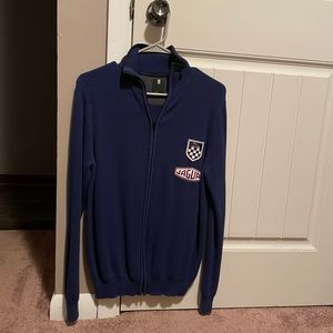 Jaguar zip up sweater 5% cashmere sz M
